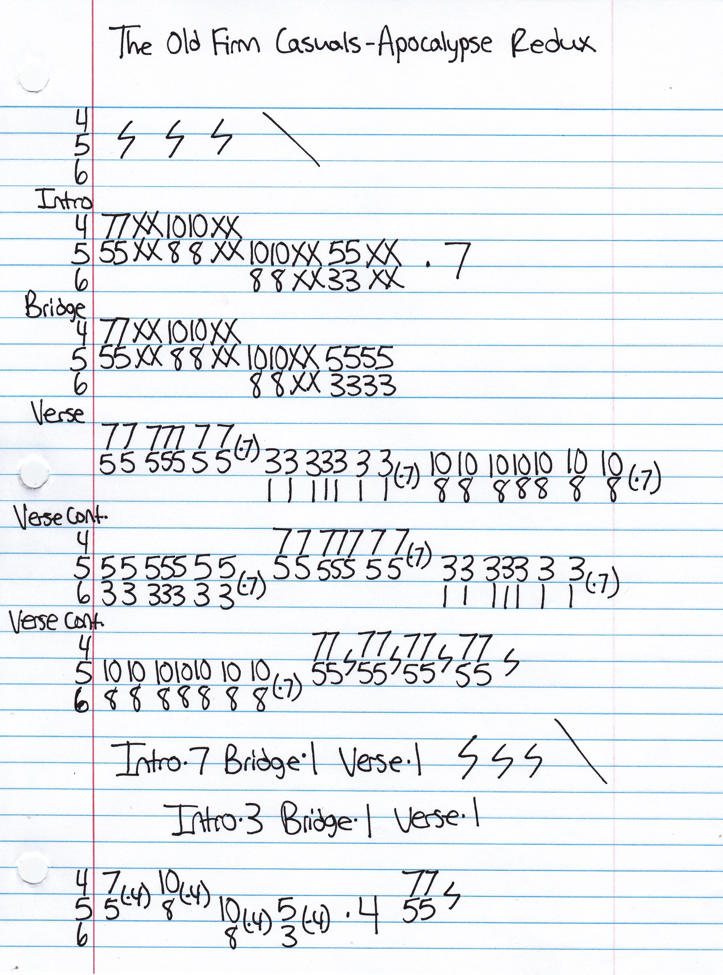 High quality guitar tab for Apocalypse Redux by Old Firm Casuals off of the album This Means War. ***Complete and accurate guitar tab!***